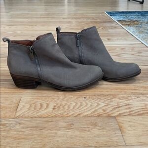 Lucky Brand Charcoal Grey Ankle Booties